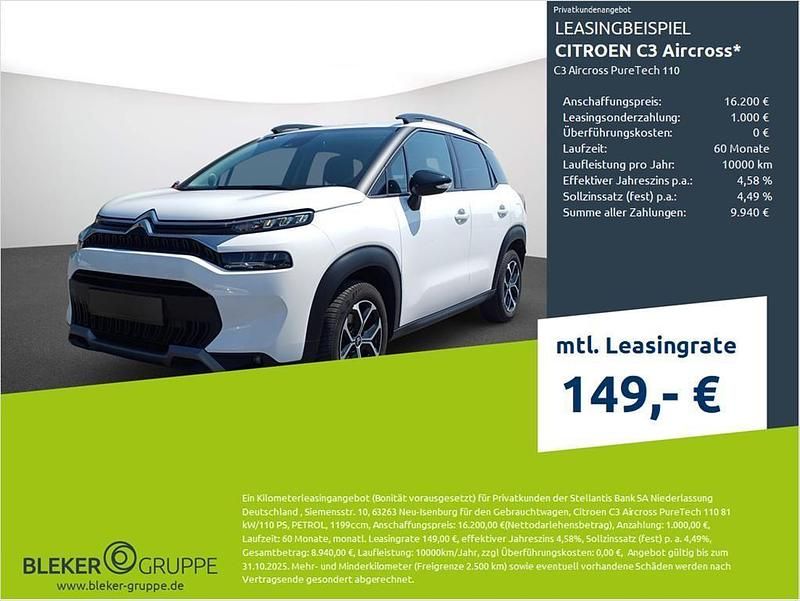 Polar weiß Gebraucht 2023 Citroën C3 Aircross PureTech SUV | 13.280 € (Guter Preis) - Bild 1/3