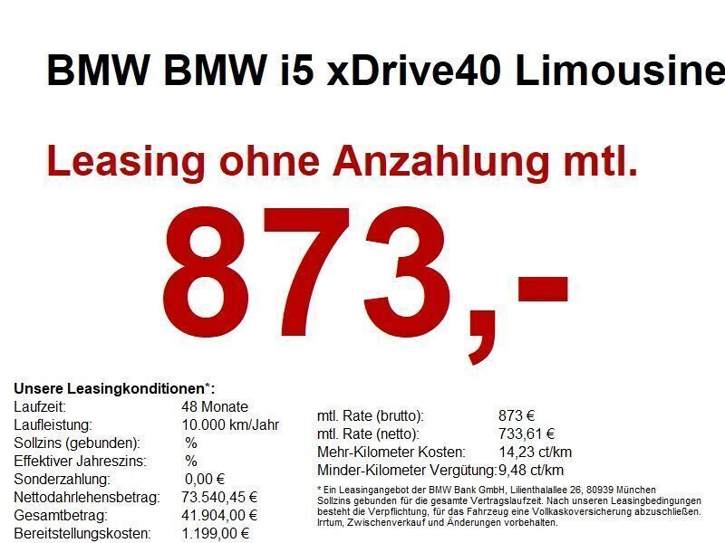 Weiß Neu 2025 BMW i5 Comfort Edition Limousine | 72.819 € (Fairer Preis) - Bild 1/1