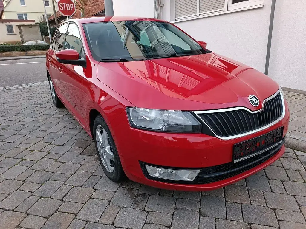Brugt Skoda Rapid Ambition 90 HK (66 kW) 2016 Rød Hatchback