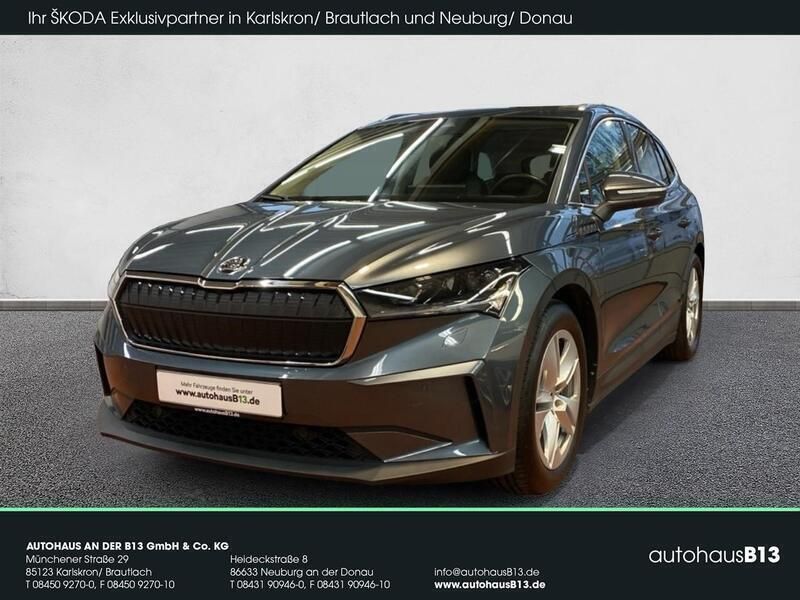 Quarzgrau metallic met. Gebraucht 2021 Skoda Enyaq iV SUV | 30.950 € (Guter Preis) - Bild 1/4