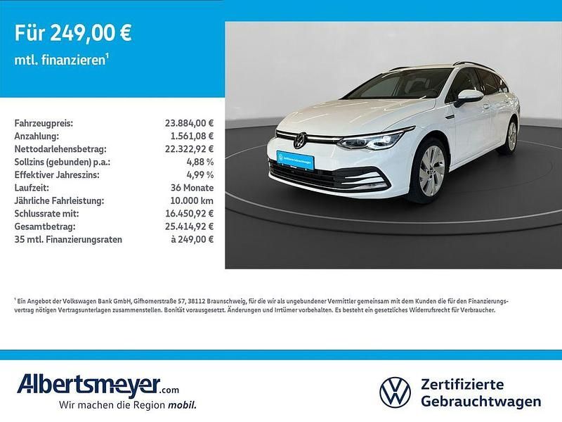 Weiß Gebraucht 2023 VW Golf VIII Style Kombi | 23.884 € (Fairer Preis) - Bild 1/4