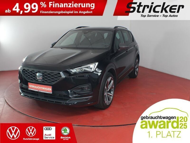Deep schwarz metallic (metallic) Gebraucht 2021 Seat Tarraco FR-Line SUV | 32.949 € (Guter Preis) - Bild 1/4