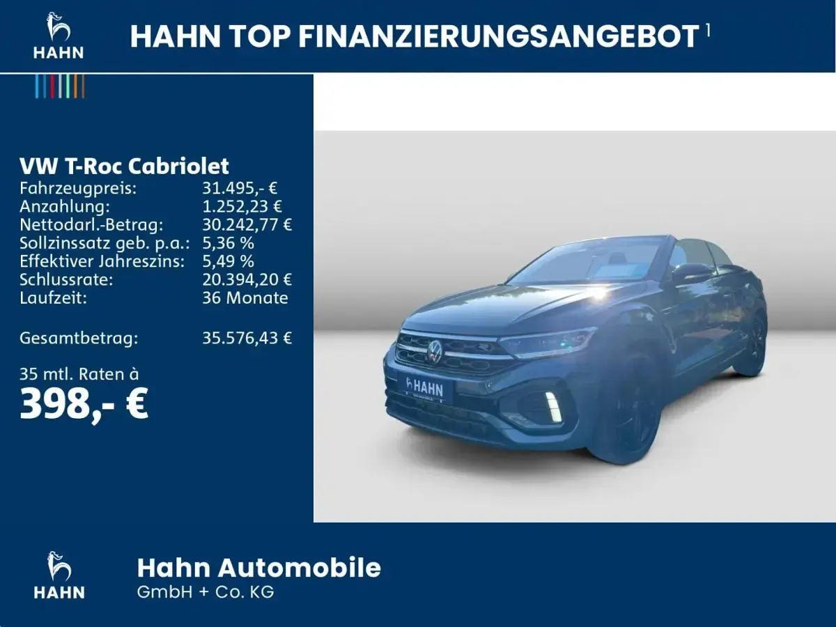 Gebraucht VW T-Roc Cabriolet Style 150 PS (110 kW) 2024 Blau Cabrio