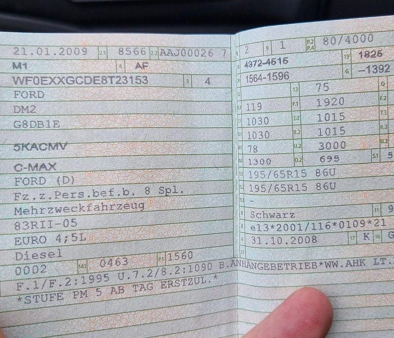 Second-hand Ford C-MAX 109 CP (80 kW) 2008 Negru Monovolum