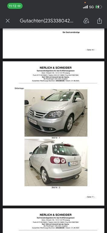 Silber Gebraucht 2008 VW Golf Plus United Van / Kleinbus | 1.799 € (Superpreis) - Bild 1/4