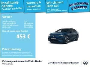 Gebraucht VW ID.7 Pro 210 kW (286 PS) 2025 Blau (aquamarinblau metallic) Limousine