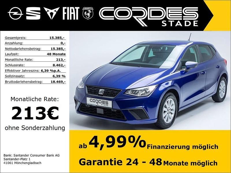 Blau Gebraucht 2021 Seat Ibiza Style Limousine | 15.385 € (Fairer Preis) - Bild 1/4