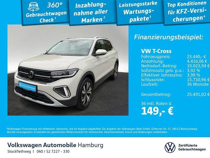 6u ascotgrau Gebraucht 2024 VW T-Cross Style SUV | 23.440 € (Fairer Preis) - Bild 1/3