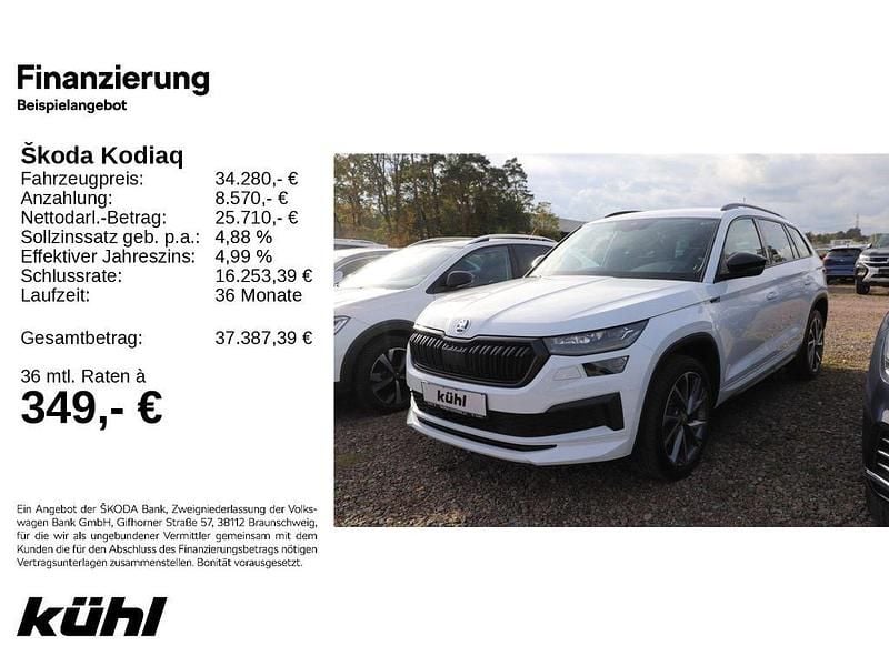 Weiß Gebraucht 2022 Skoda Kodiaq SportLine SUV | 34.280 € (Fairer Preis) - Bild 1/4