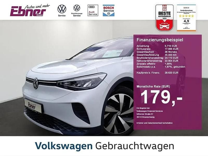 Gletscherweiß metallic schwarz Gebraucht 2021 VW ID.4 Edition SUV | 28.320 € (Guter Preis) - Bild 1/4