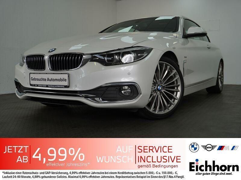 Mineralweiss metallic Gebraucht 2020 BMW 420 Luxury Line Cabrio | 33.598 € (Guter Preis) - Bild 1/4