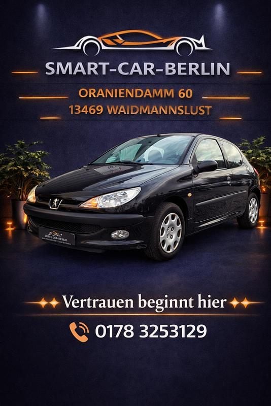 Gebraucht Peugeot 206 60 PS (44 kW) 2004 Schwarz Kleinwagen