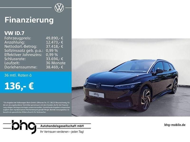 Grenadillschwarz metallic Gebraucht 2024 VW ID.7 Pro Limousine | 49.490 € (Guter Preis) - Bild 1/4