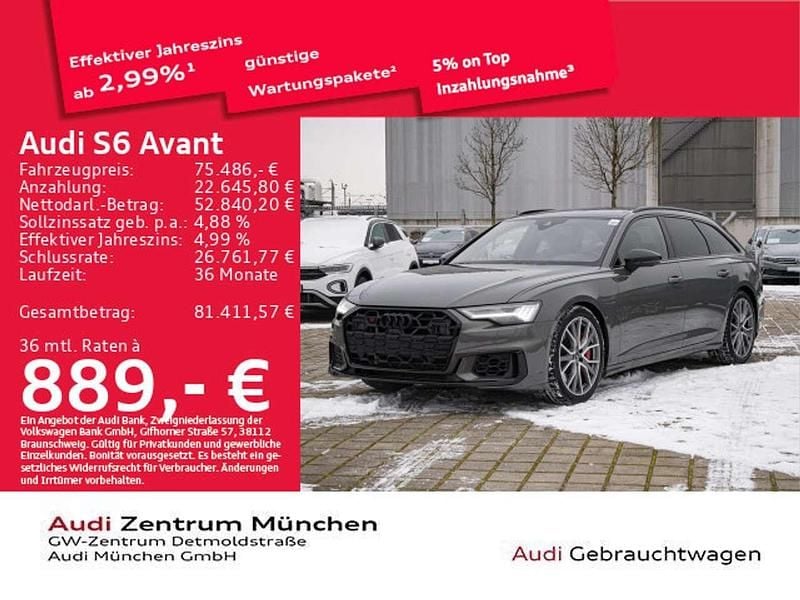 Gebraucht Audi S6 Ambiente 344 PS (253 kW) 2024 Chronosgrau metallic Kombi
