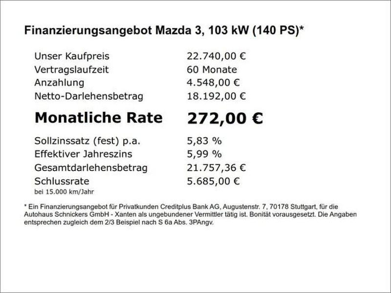 Gebraucht Mazda 3 Center-Line 140 PS (102 kW) 2025 Schwarz Limousine