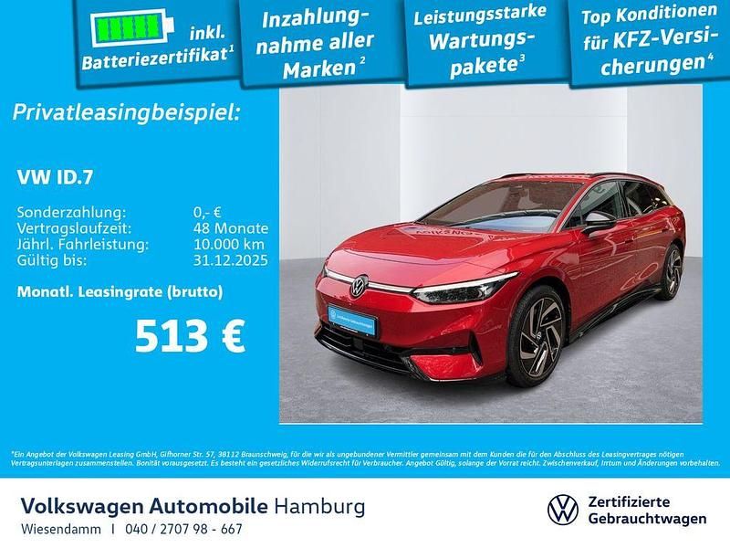 Kings red metallic Gebraucht 2025 VW ID.7 Pro Limousine | 51.990 € (Teuer) - Bild 1/3