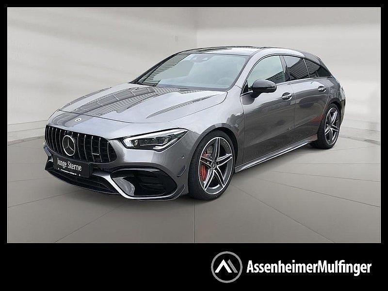 Metalliclack mountaingrau Gebraucht 2023 Mercedes CLA45 AMG Shooting Brake AMG Kombi | 49.423 € (Superpreis) - Bild 1/4