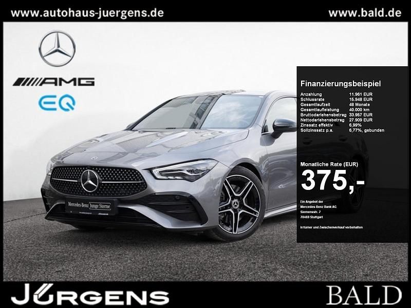 Grau metalliclack mountaingrau Gebraucht 2024 Mercedes CLA200 AMG Coupé | 37.590 € (Fairer Preis) - Bild 1/4