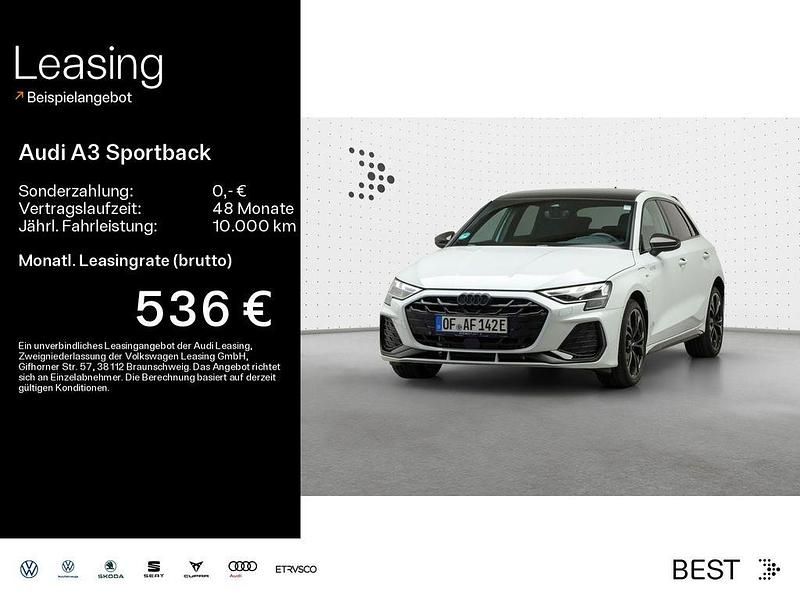 Gletscherweiß metallic Gebraucht 2025 Audi A3 Sportback e-tron S-Line Kleinwagen | 44.985 € - Bild 1/4