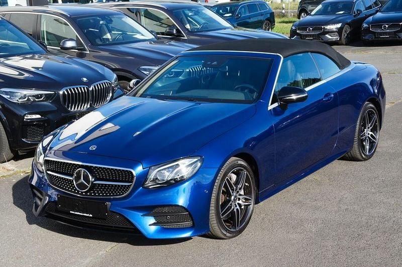 Blau Gebraucht 2020 Mercedes E350 AMG line Cabrio | 42.999 € (Fairer Preis) - Bild 1/4