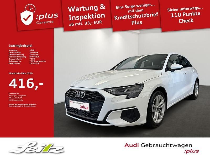 Weiß Gebraucht 2023 Audi A3 Sportback Limousine | 23.680 € (Fairer Preis) - Bild 1/3