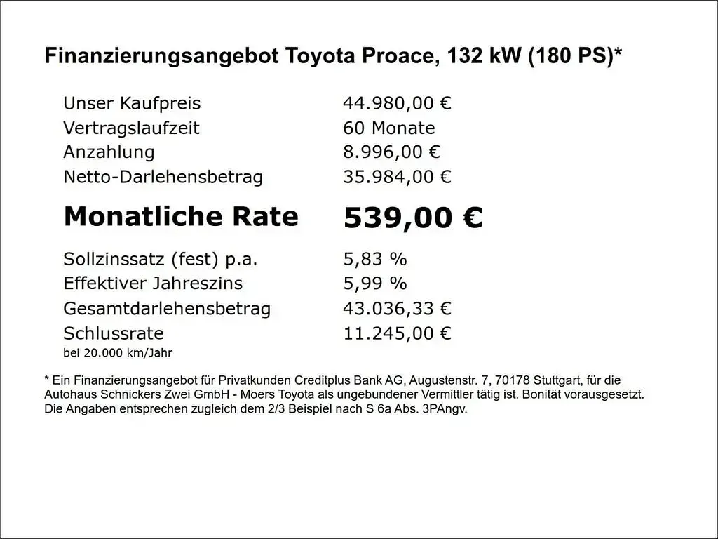Neu Toyota Proace Verso 179 PS (131 kW) 2026 Silber Van / Kleinbus