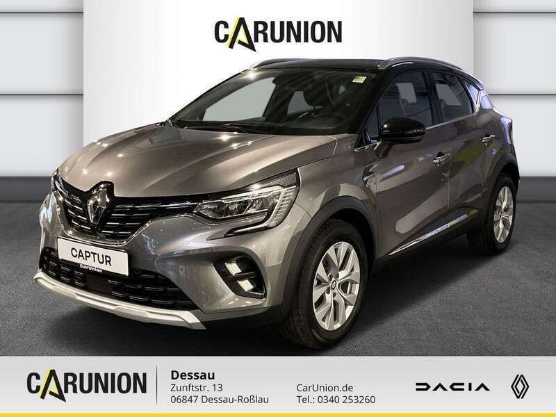 Stahlgrau metallic, black pea Gebraucht 2022 Renault Captur Intens SUV | 24.495 € (Teuer) - Bild 1/4