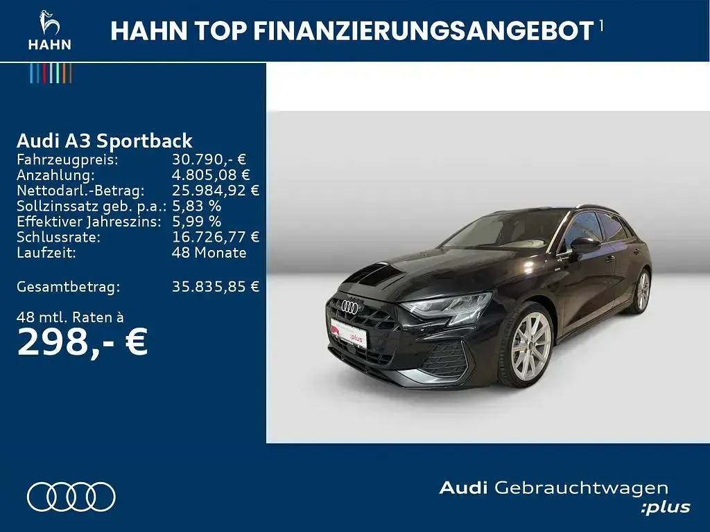 Gebraucht Audi A3 S-Line 150 PS (110 kW) 2025 Mythosschwarz metallic Limousine