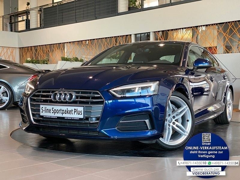 Blau Gebraucht 2019 Audi A5 S-line plus Coupé | 29.980 € (Guter Preis) - Bild 1/3