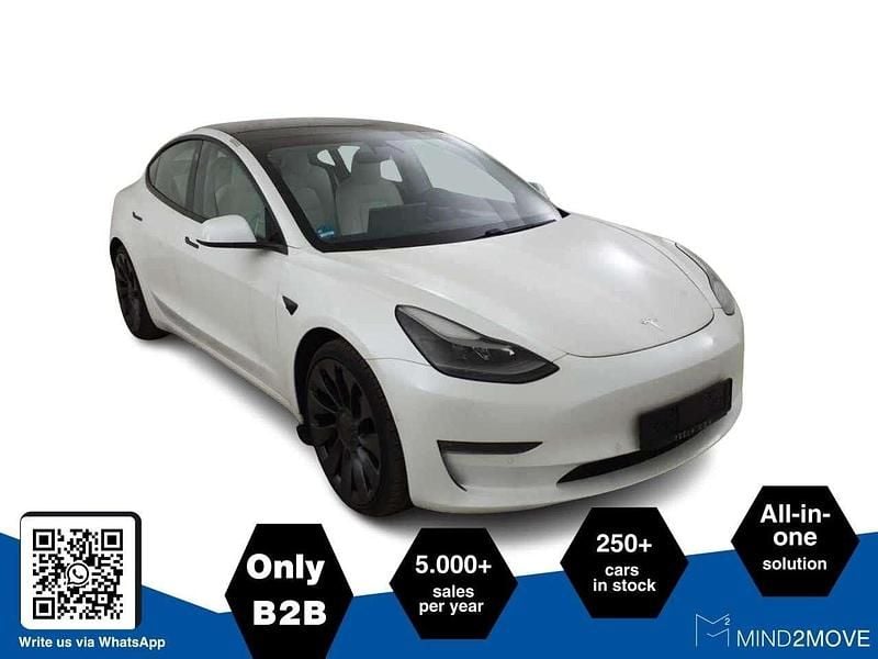 Weiß Gebraucht 2021 Tesla Model 3 Performance Limousine | 28.746 € (Guter Preis) - Bild 1/3