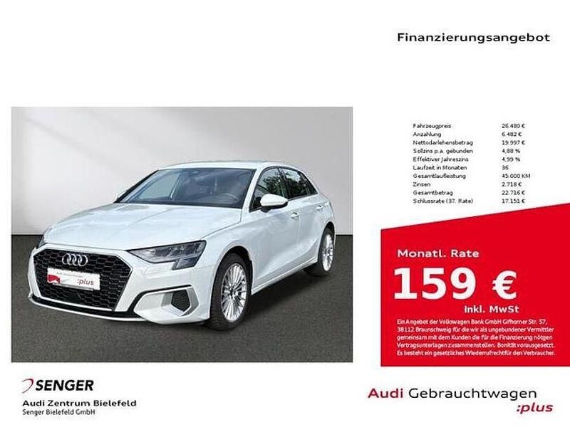 Gletscherweiß Gebraucht 2023 Audi A3 Advanced Plus Limousine | 26.480 € (Fairer Preis) - Bild 1/4