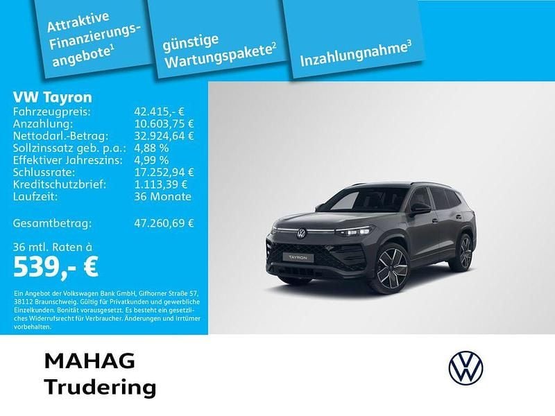 Grau Gebraucht 2025 VW Tayron R-line SUV | 42.415 € - Bild 1/2
