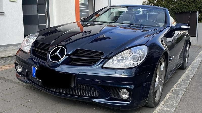 Blau Gebraucht 2006 Mercedes SLK55 AMG AMG Cabrio | 27.500 € (Superpreis) - Bild 1/3