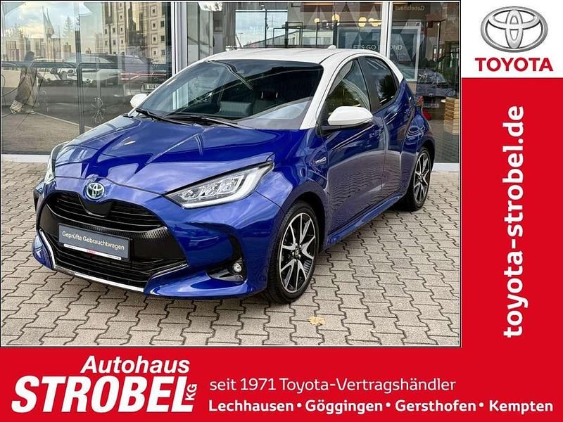 Nachtblau mica metallic / dach Gebraucht 2021 Toyota Yaris Hybrid Style Kleinwagen | 19.990 € (Fairer Preis) - Bild 1/4