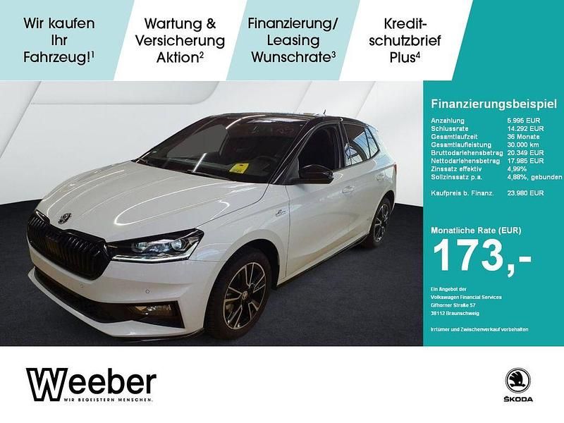 Weiß Gebraucht 2025 Skoda Fabia Monte Carlo Limousine | 23.980 € (Fairer Preis) - Bild 1/4