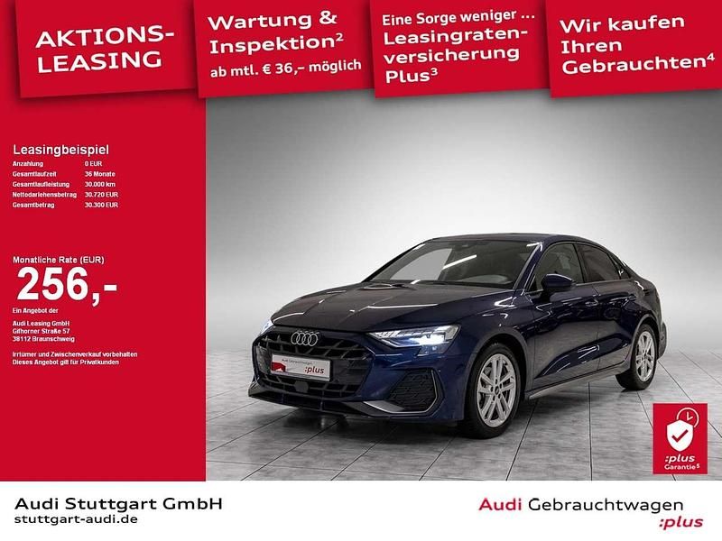 Navarrablau metallic Gebraucht 2024 Audi A3 S-Line Limousine | 30.720 € - Bild 1/2