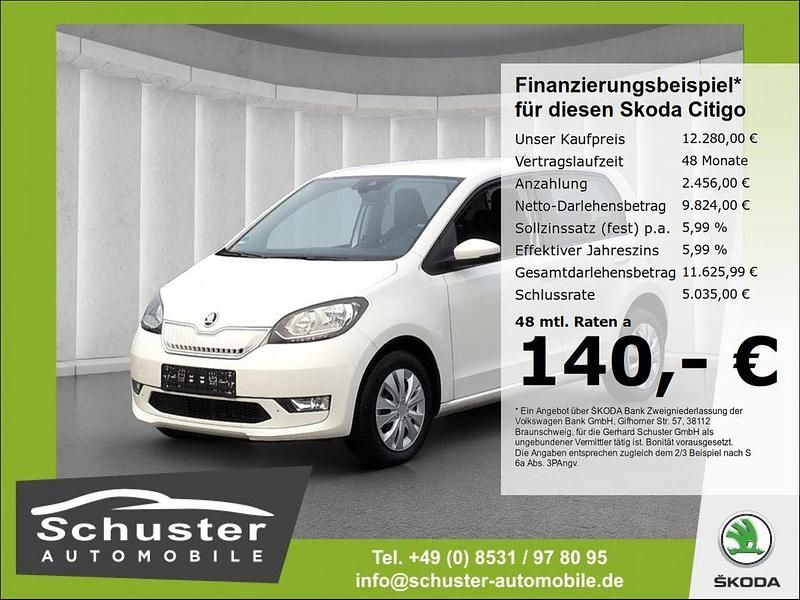 Gebraucht Skoda Citigo-e IV Style 61 kW (83 PS) 2020 Weiß Kleinwagen