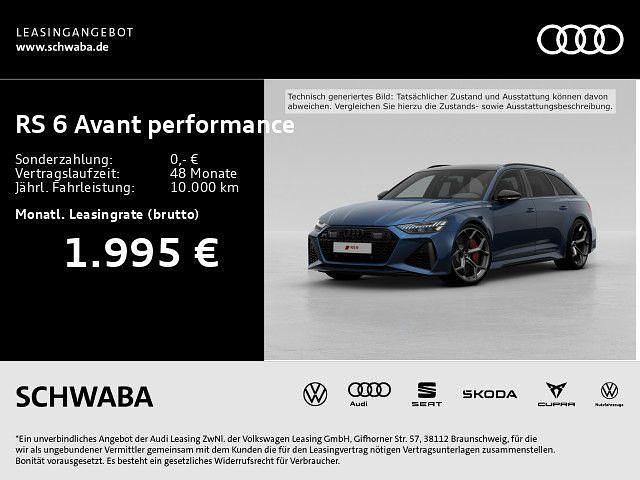 Blau Neu 2025 Audi RS6 Performance Kombi | 163.890 € (Teuer) - Bild 1/4