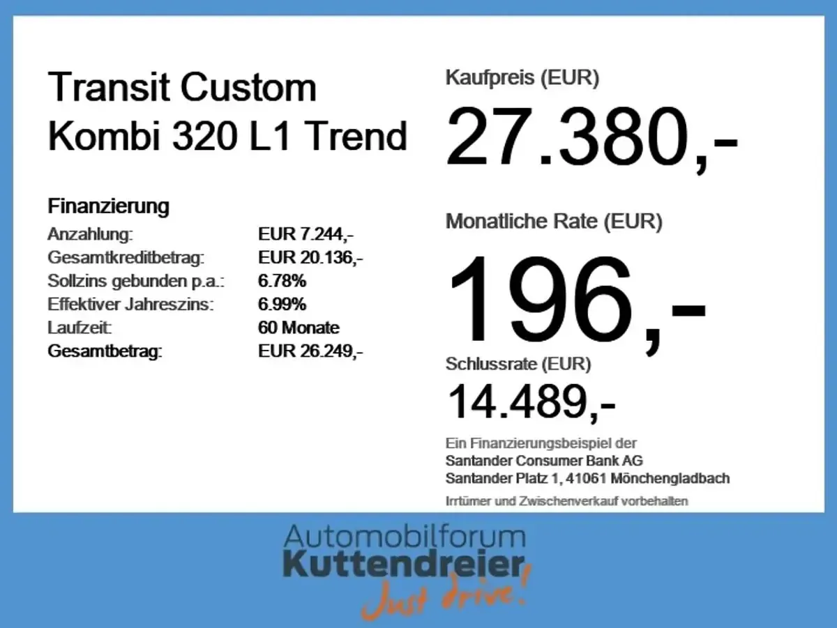Gebraucht Ford Transit Custom Trend 131 PS (96 kW) 2021 Frostweiß Kombi