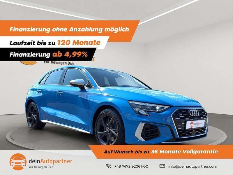 Turboblau Gebraucht 2023 Audi S3 Sportback Ambiente Kombi | 36.800 € (Superpreis) - Bild 1/2