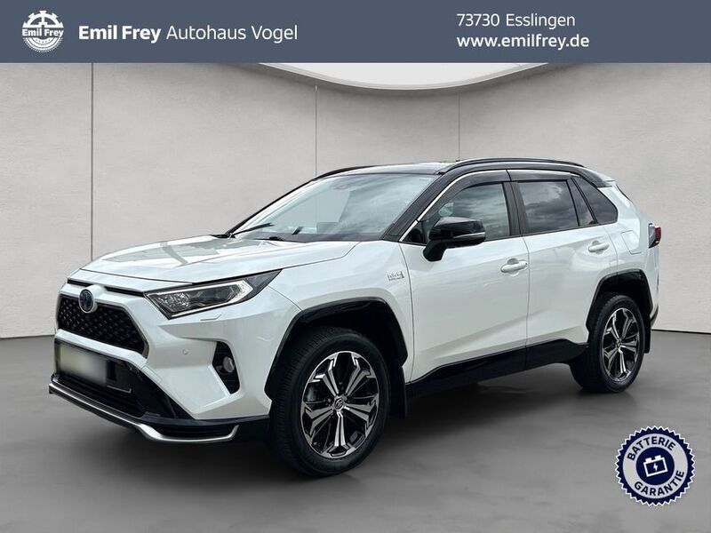Novaweiß perleffekt / dach schwarz Gebraucht 2021 Toyota RAV4 Hybrid Style SUV | 42.980 € (Teuer) - Bild 1/4