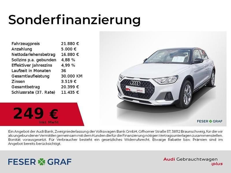 Gletscherweiß metallic Gebraucht 2022 Audi A1 S-Line Kleinwagen | 21.880 € (Superpreis) - Bild 1/2