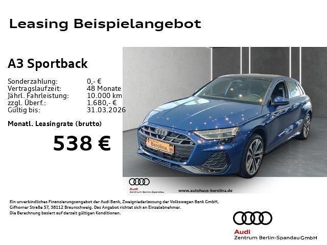 Blau Neu 2026 Audi A3 S-Line Limousine | 43.444 € - Bild 1/4