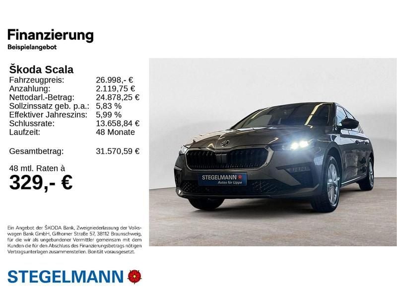 Brugt Skoda Scala Selection 116 HK (85 kW) 2024 Grå Hatchback