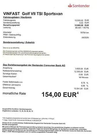 Brugt VW Golf VIII 85 HK (62 kW) 2020 Andere Sedan