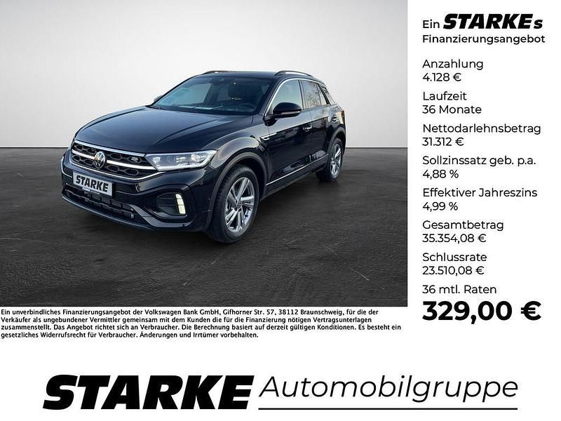 Schwarz (deep black perleffekt) Gebraucht 2025 VW T-Roc R-line SUV | 35.440 € (Guter Preis) - Bild 1/4