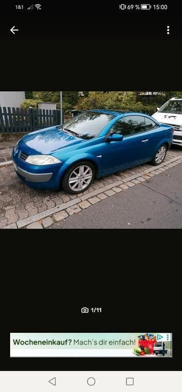 Blau Gebraucht 2004 Renault Mégane Cabriolet Authentique Cabrio | 2.500 € (Fairer Preis) - Bild 1/4