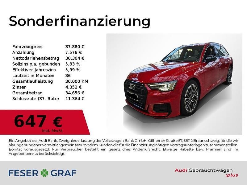 Rot Gebraucht 2022 Audi A6 Sport Kombi | 37.880 € (Fairer Preis) - Bild 1/4