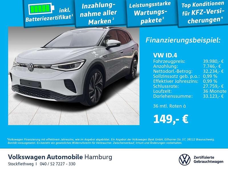 2y gletscherweiß metallic Gebraucht 2023 VW ID.4 Pro Performance SUV | 39.980 € (Teuer) - Bild 1/3