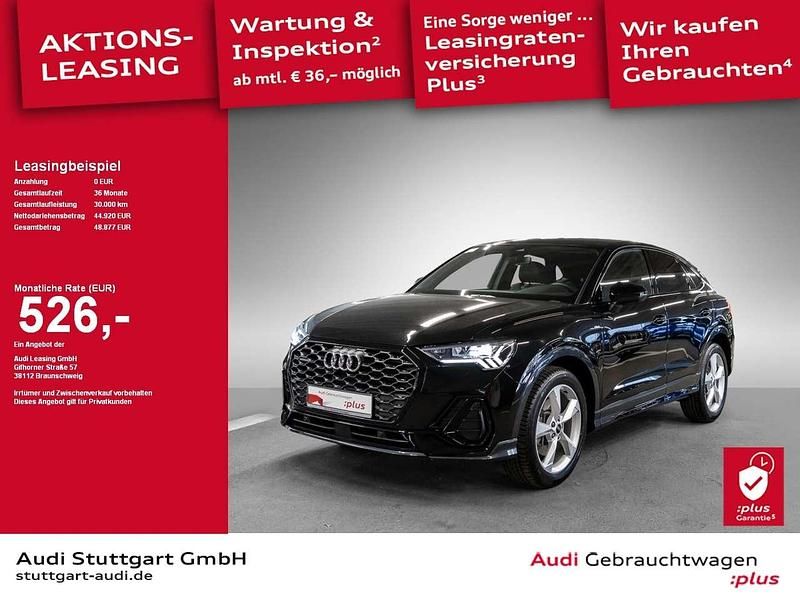 Mythosschwarz metallic Gebraucht 2024 Audi Q3 Sportback S-Line SUV | 47.420 € (Etwas zu teuer) - Bild 1/2